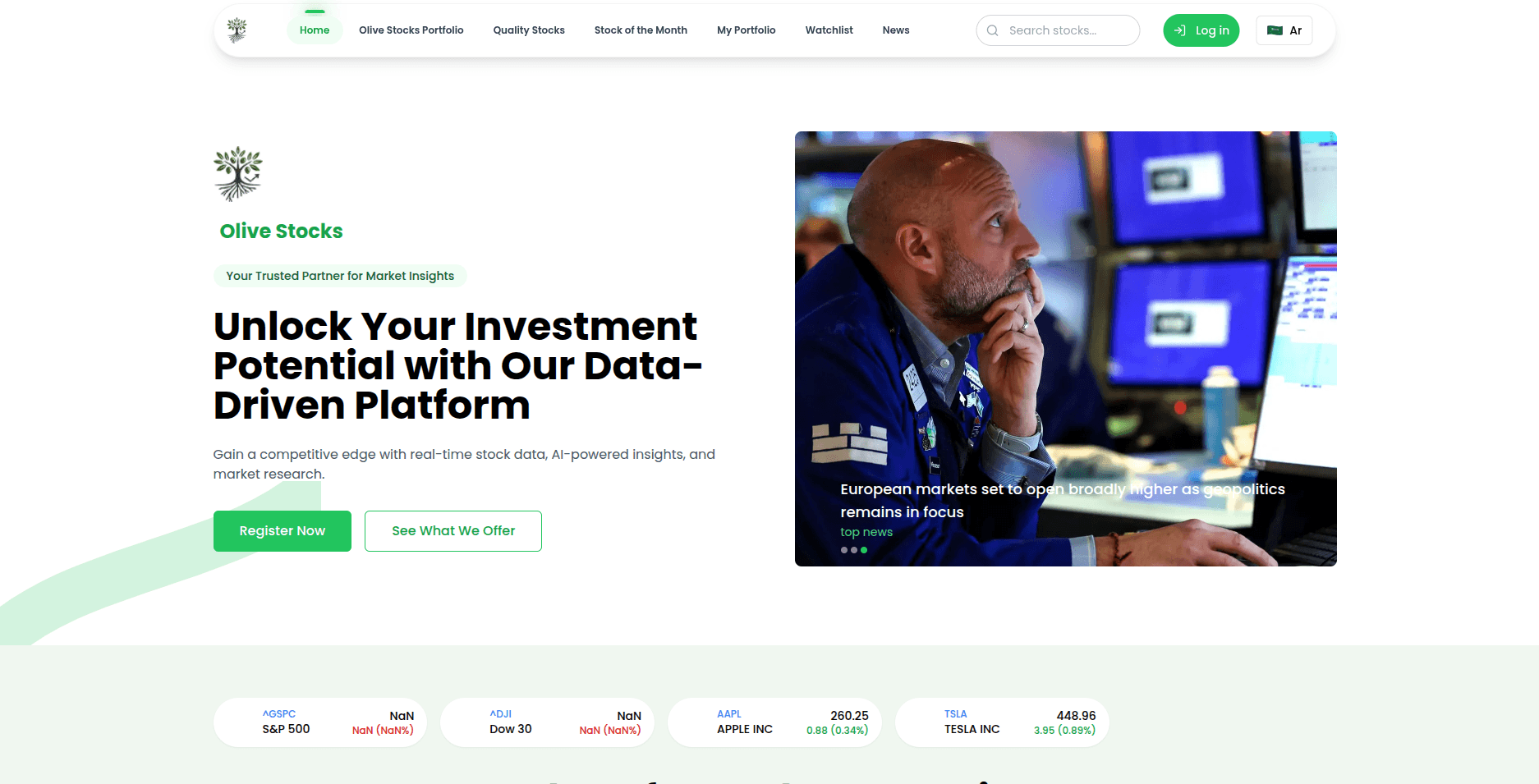 Olive Stocks - Stock Market Researching Platform